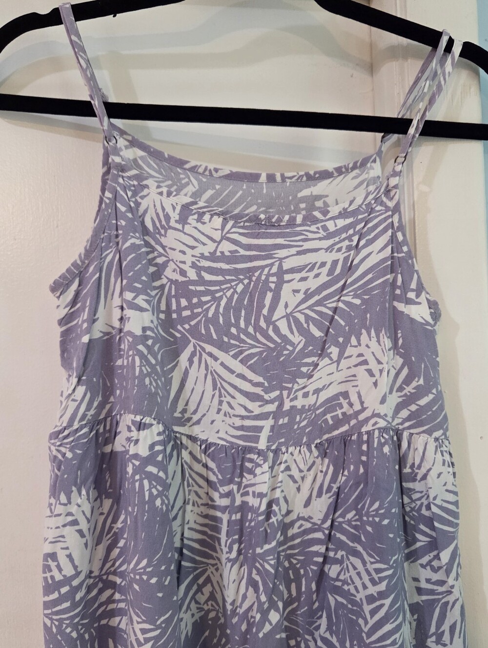 Women's Ocean Drive Purple/Blue Palm Tree Beach Dress Coverup, Size L - Picture 8 of 12
